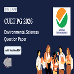 CUET PG 2026 Environmental Sciences Question Paper with Solution Pdf